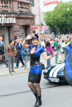 OSLO, NORWAY - JUNE 28: Europride parade in Oslo on June 28, 2014. The Parade is 3 km long.