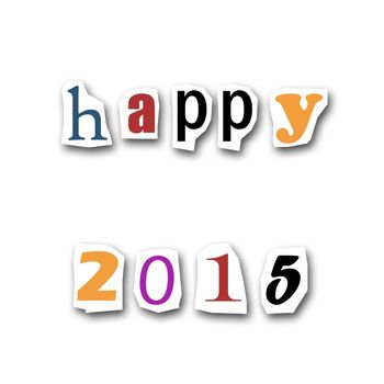 creative divided word - Happy new year