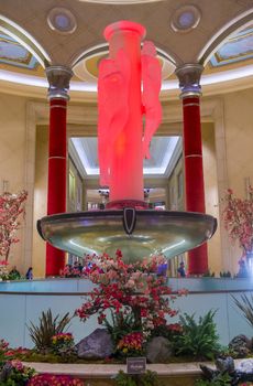 LAS VEGAS - MARCH 15 : The interior of Palazzo hotel and Casino on March 15, 2014 in Las Vegas. Palazzo hotel opened in 2008 and it is the tallest completed building in Las Vegas