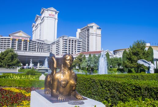 LAS VEGAS - MARCH 25 :The Caesars Palace hotel on March 25, 2014 in Las Vegas. Caesars Palace is a luxury hotel and casino located on the Las Vegas Strip. Caesars has 3,348 rooms in five towers 