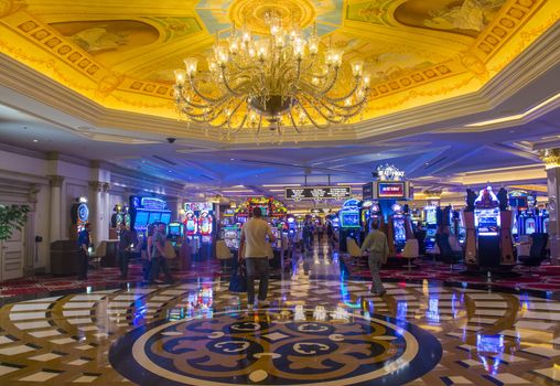 LAS VEGAS - APRIL 05 : The interior of the Venetian hotel & Casino in Las Vegas on April 05, 2014. With more than 4000 suites it's one of the most famous hotels in the world.