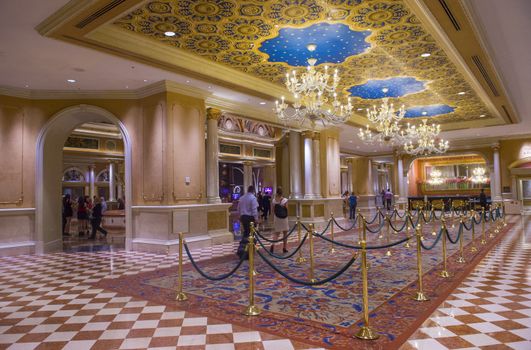 LAS VEGAS - APRIL 05 : The interior of the Venetian hotel & Casino in Las Vegas on April 05, 2014. With more than 4000 suites it's one of the most famous hotels in the world.