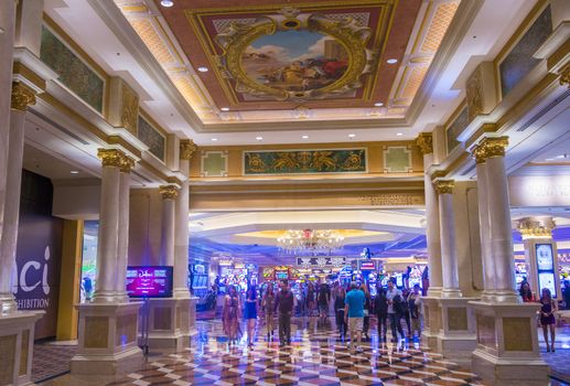 LAS VEGAS - APRIL 05 : The interior of the Venetian hotel & Casino in Las Vegas on April 05, 2014. With more than 4000 suites it's one of the most famous hotels in the world.