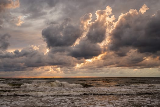 Storm clouds over the Baltic Sea