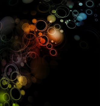 Circles abstract color background