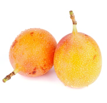 Two Ripe Grenadilla - Passion Fruit - Maracuya - Full Body isolated on white background