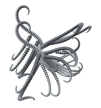 abstract metal tentacle thing - 3d illustration