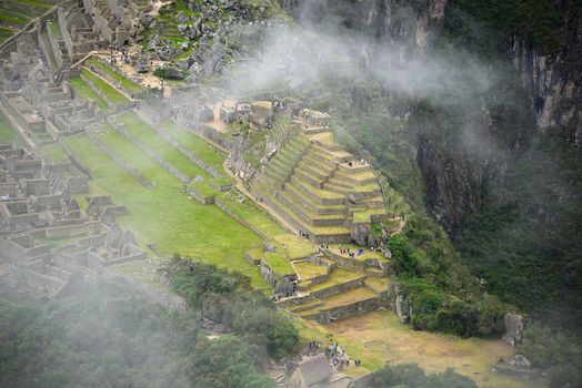 Inca ancient ruin at Machu Picchu, Peru