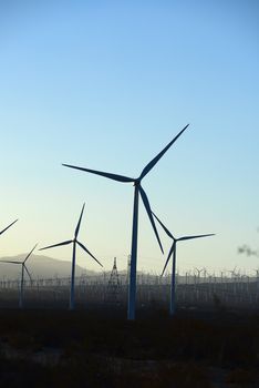 wind mill farm in california desert