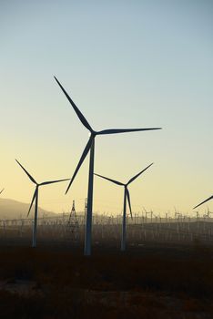 wind mill farm in california desert