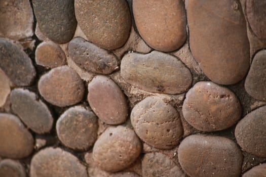 The rocks are decoration in the wall by lime.
