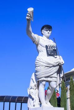 LAS VEGAS - MARCH 25: A dressed-up statue of David at the CinemaCon, the official convention of the National Association of Theatre Owners, at Caesars Palace on March 25, 2014 in Las Vegas , Nevada