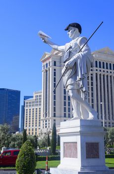 LAS VEGAS - MARCH 25: A dressed-up statue of David at the CinemaCon, the official convention of the National Association of Theatre Owners, at Caesars Palace on March 25, 2014 in Las Vegas , Nevada