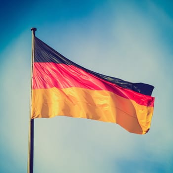 Vintage retro looking The national German flag of Germany (DE)