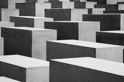 The Memorial to the Murdered Jews of Europe on September in Berlin, Germany. The site contains 2,711 concrete slabs and was designed by Peter Eisenman and Buro Happold.
