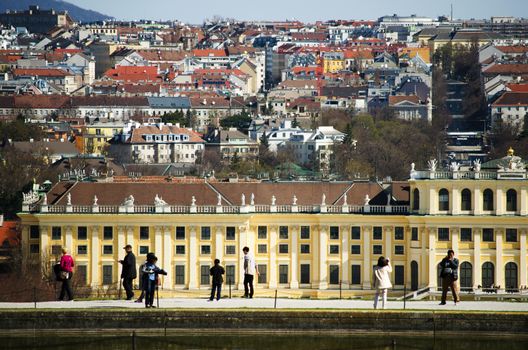 Vienna top view from Schonbrunn Palace