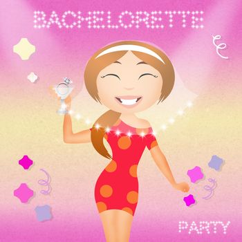 illustration of Bachelorette party