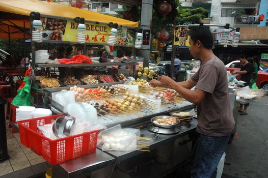 Kuala Lumpur, Malaysia - June 8, 2013: Flea market at Alor street, Malaysia.