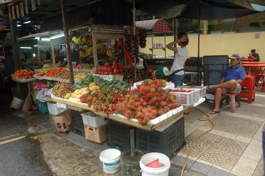 Kuala Lumpur, Malaysia - June 8, 2013: Flea market at Alor street, Malaysia.