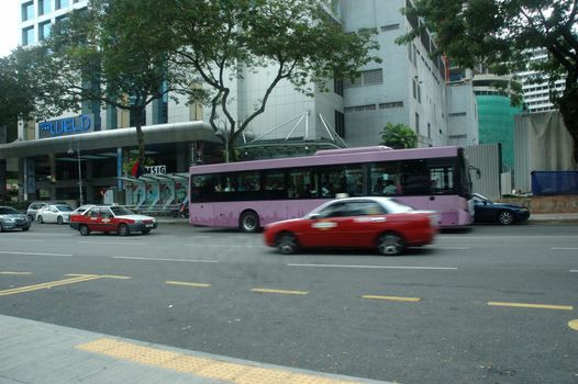 Kuala Lumpur, Malaysia - June 8, 2013: Road traffic at Kuala Lumpur city, Malaysia.