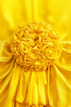 Yellow fabric ribbon for ceremony