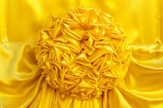 Yellow fabric ribbon for ceremony
