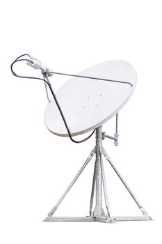 Satellite dish isolated on white background with clipping path