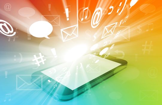 Concept of Social Media Sharing Digital Content