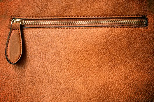 Leather background with zipper