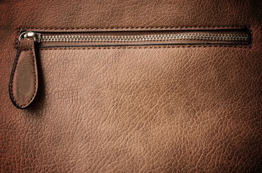 Leather background with zipper