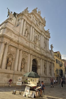 Saint Moses church in Venice, Italy, built initially in the 8th century.