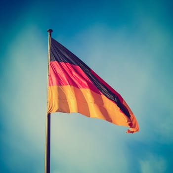 Vintage retro looking The national German flag of Germany (DE)