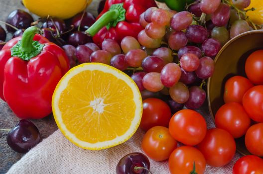 mix fruits and vegetable for health
