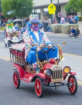 HENDERSON , NEVADA - APRIL 26 : A Participant at the henderson heritage festival held in Henderson Nevada on April 26 2014 ,the annual festival celebrates the heritage of Henderson Nevada