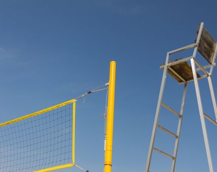 The seat of arbitration at a Volleyball playground