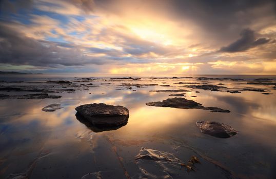 Sunrise and reflections at Collaroy Sydney Australia