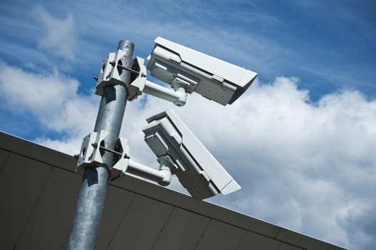 electronic security video camera  of surveillance