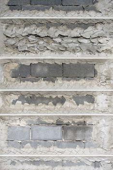 gray concrete wall at the construction