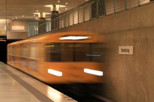 Bundestag is a Berlin U-Bahn station located on the U55