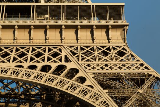 Eiffel Tower in Paris France seen from the Seine River