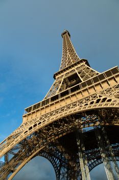 Eiffel Tower in Paris France seen from the Seine River