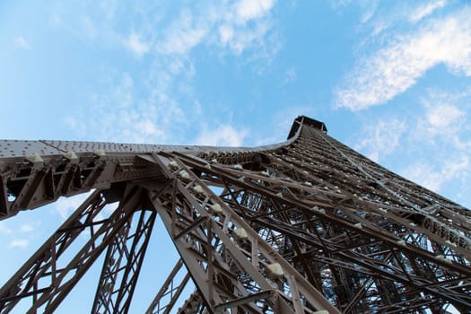 Eiffel Tower in Paris France seen from the Seine River