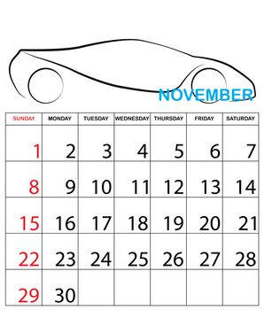 An Illustration of a Simple 2015 year calendar