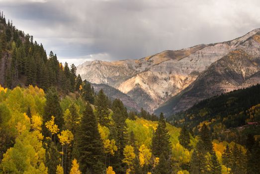 Rain storm in Colorado mountains