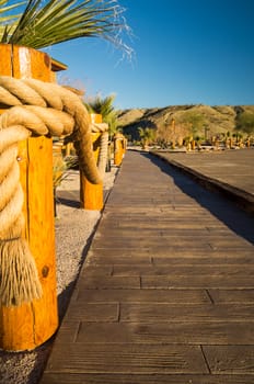 Boardwalk in Mojave desert