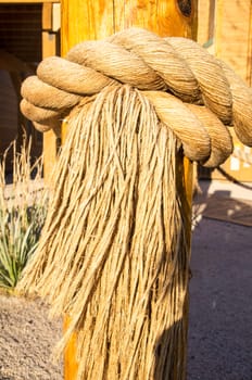 Fringed Rope on a Post