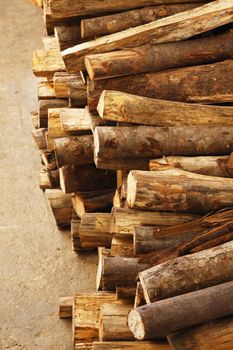 Photo of Stack of chopped firewood