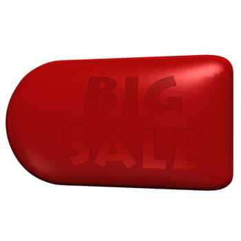 High Quality Big Sale product badge isolated on white.