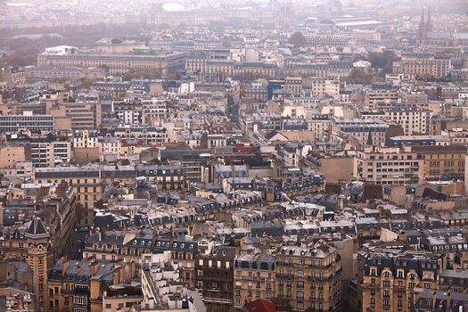 View over Paris from above