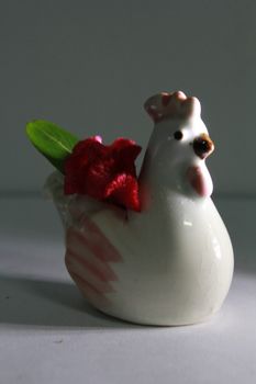 This vase design in a shape of chicken.